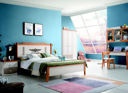 Garnitur Set Bett Nachttisch Kommode Design Schlafzimmer 5 tlg. Komplette Neu